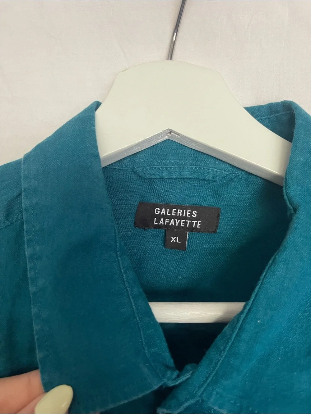 GALERIES LAFAYETTE 100% Linen Button-Down Shirt Men's Size XL Vacation Classic
